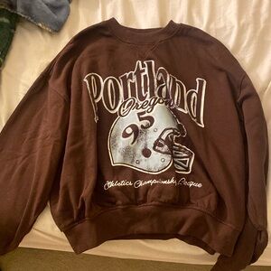 portland football cropped crewneck